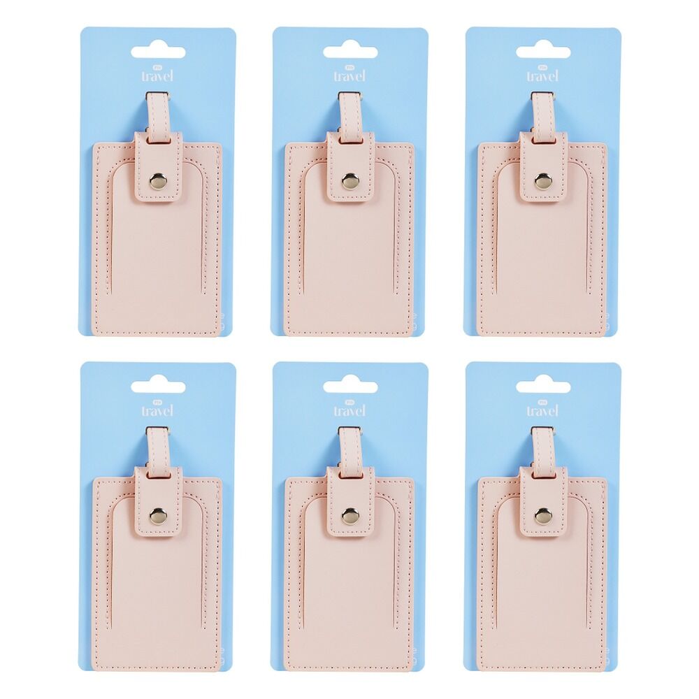 Pharmacy Health Luggage Tag Pink Pack of 6
