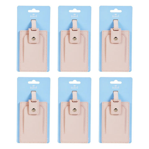 Pharmacy Health Luggage Tag Pink Pack of 6