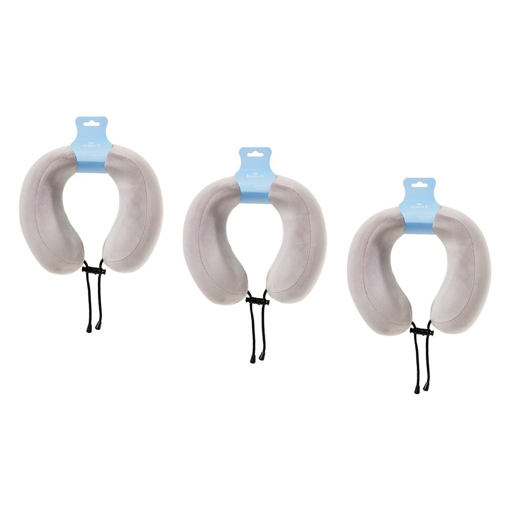 Pharmacy Health Memory Foam Neck Pillow Grey Pack of 3