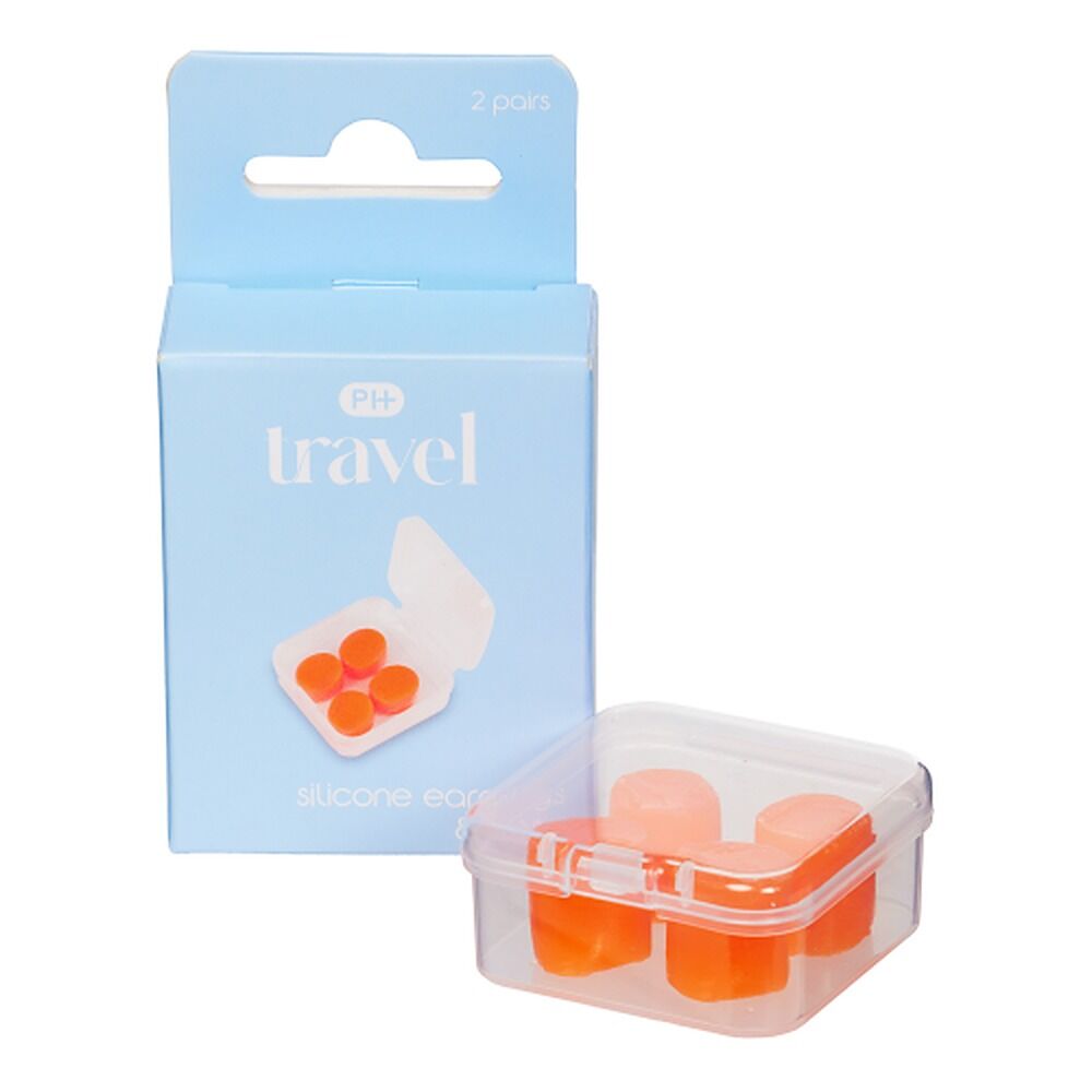 Pharmacy Health Silicone Earplugs and Case 2 Pairs