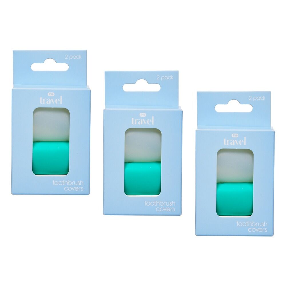 Pharmacy Health Toothbrush Covers 2 Pack Bundle of 3