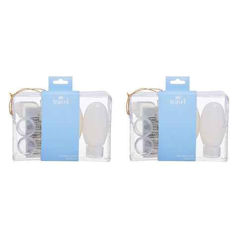 Pharmacy Health Refillable Travel Bottle Kit 6 Piece Set Pack of 2