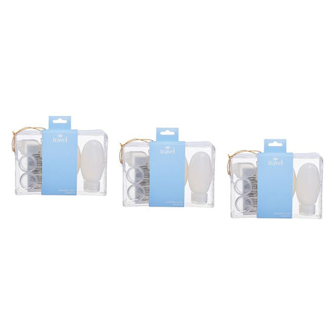 Pharmacy Health Refillable Travel Bottle Kit 6 Piece Set Pack of 3