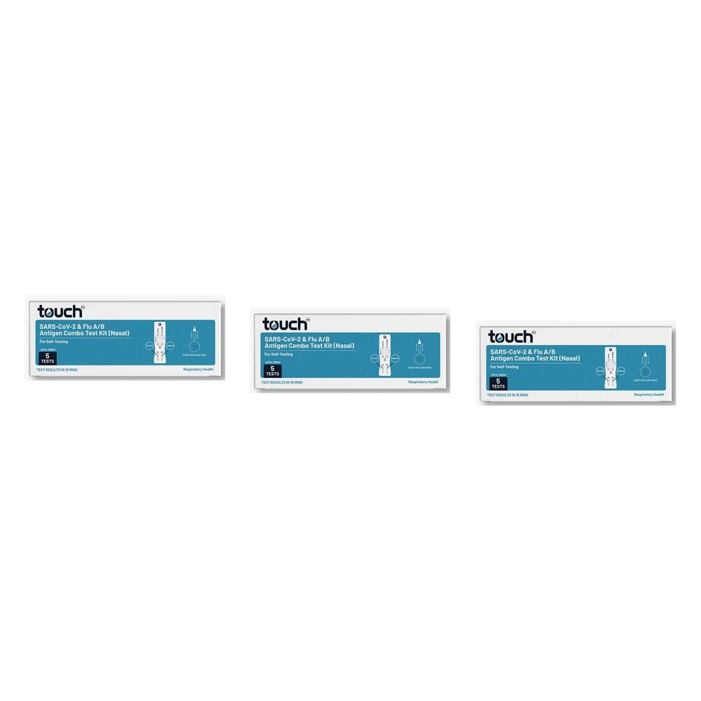 TouchBio A/B + COVID-19 Combo Tests 5 Pack Bundle of 3