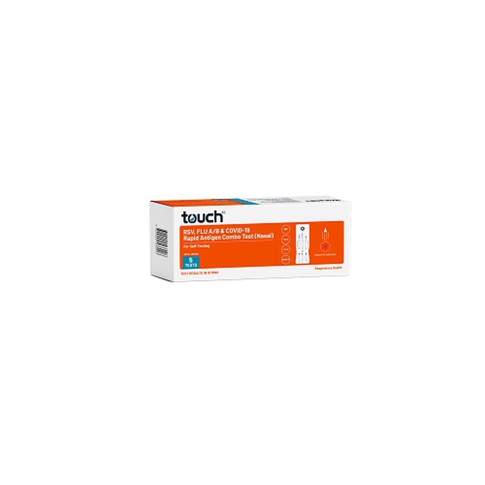 TouchBio RSV, Flu A/B & COVID-19 Combo Rapid Antigen Test 5 Tests