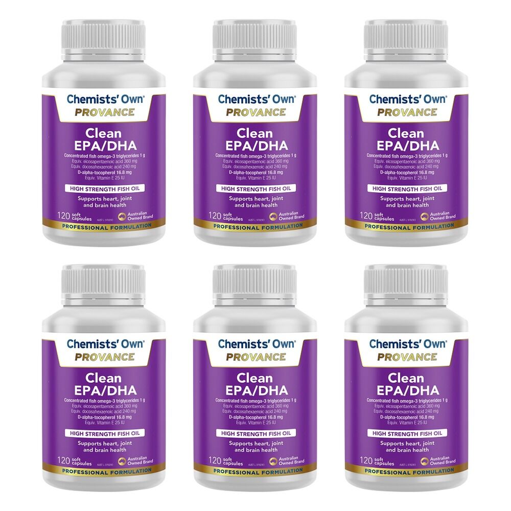 Chemists' Own Provance Clean EPA DHA Fish Oil 120 Capsules Pack of 6