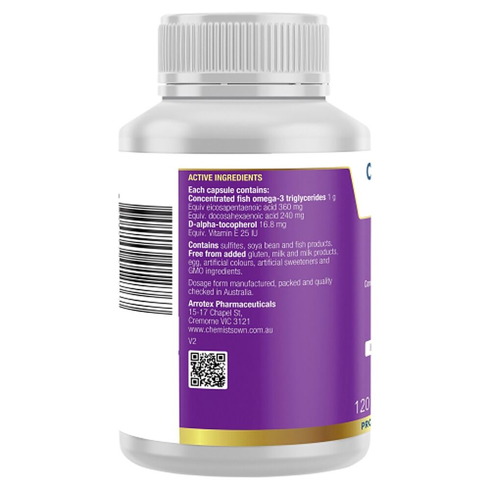 Chemists' Own Provance Clean EPA DHA Fish Oil 120 Capsules
