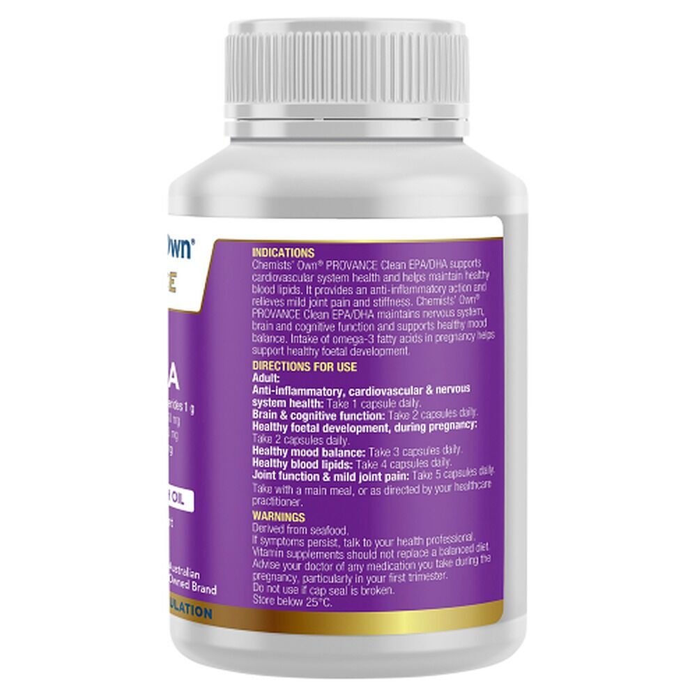 Chemists' Own Provance Clean EPA DHA Fish Oil 120 Capsules