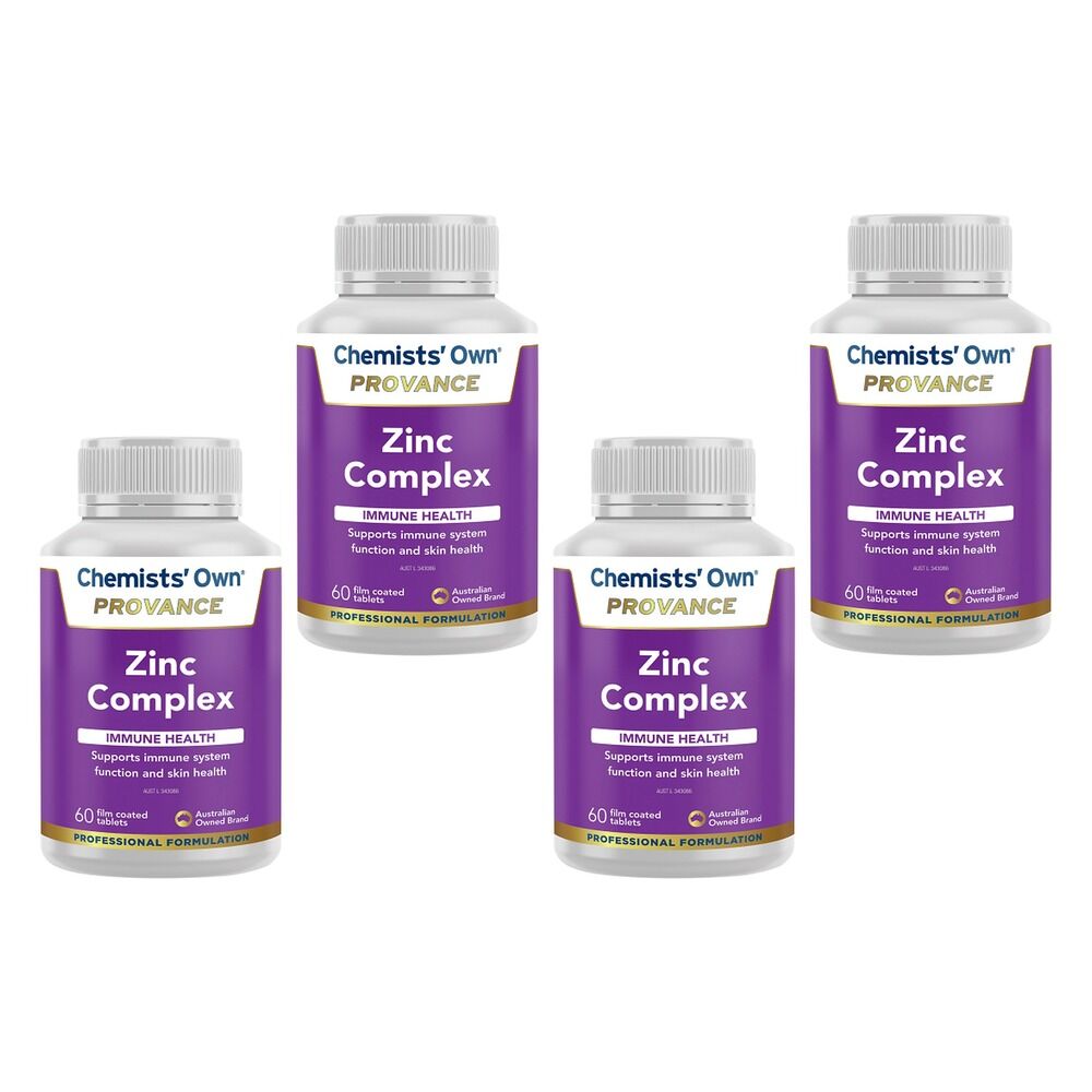 Chemists' Own Provance Zinc Complex 60 Tablets Pack of 4