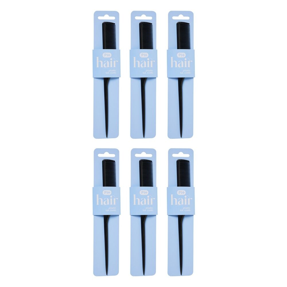 Pharmacy Health Plastic Tail Comb Pack of 6