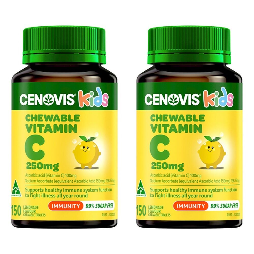 Cenovis Chewable Vitamin C 250mg Lemonade 150 Tablets Pack of 2
