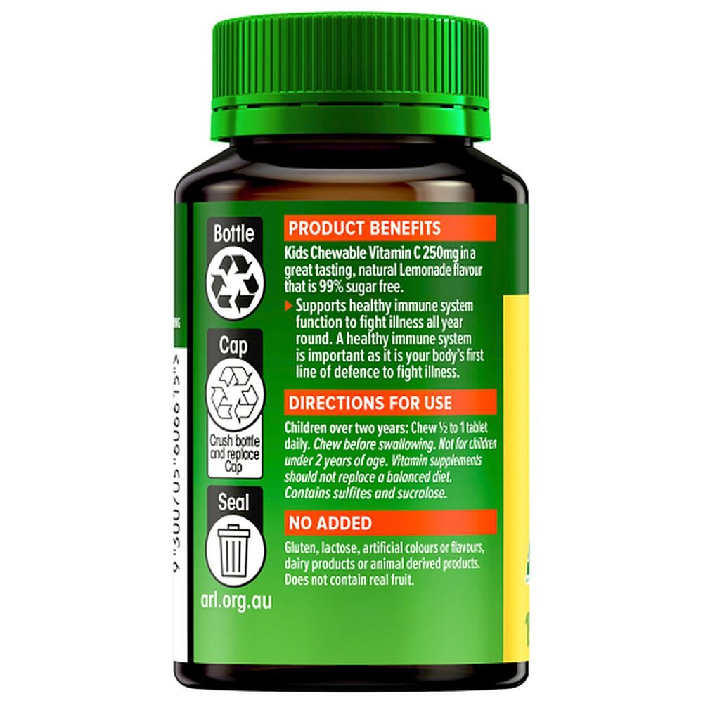 Cenovis Chewable Vitamin C 250mg Lemonade 150 Tablets