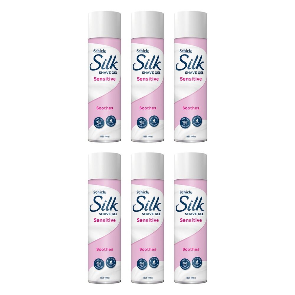 Schick Silk Sensitive Shave Gel 198g Pack of 6