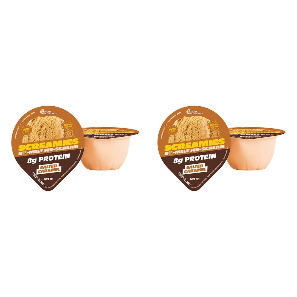 Screamies No Melt Ice Cream Protein 120g x 2 Pack x 6 Bundle of 2