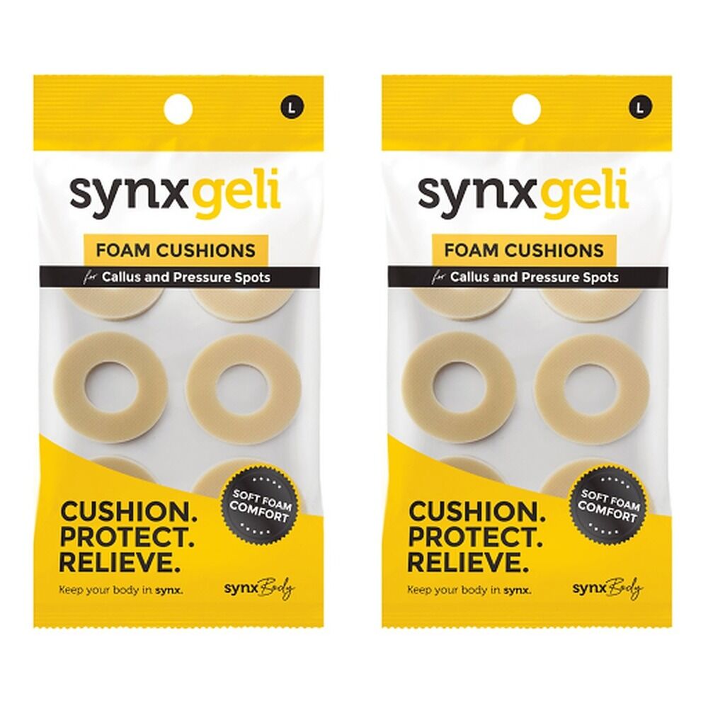 Synx Synxgeli Foam Cushions for Callus & Pressure Spots 6 Pack Bundle of 2
