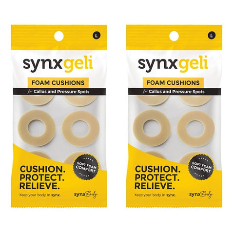 Synx Synxgeli Foam Cushions for Callus & Pressure Spots 6 Pack Bundle of 2