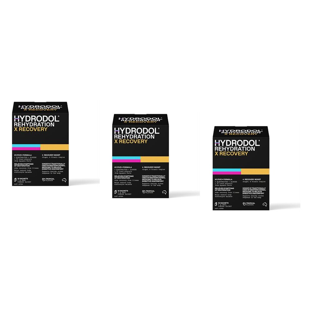 Hydrodol Rehydration Recovery Powder 10 Sachets Pack of 3