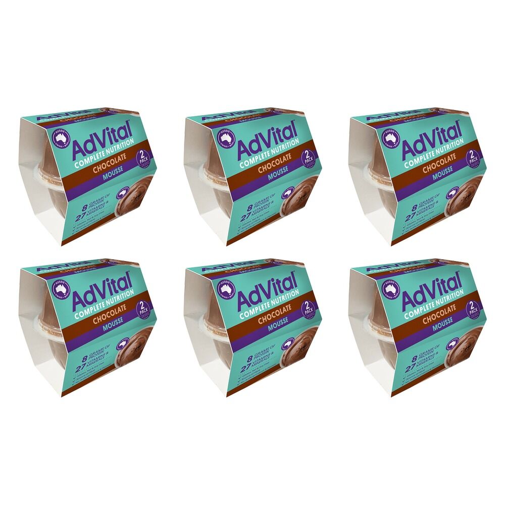 AdVital Chocolate Mousse 120g 2 Pack x 6 Bundle of 6