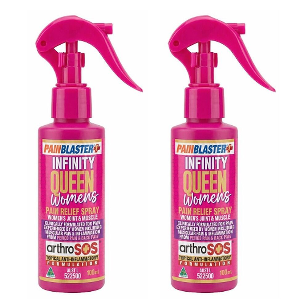 Pain Blaster Infinity Queen Women's Pain Relief Spray 100mL Pack of 2