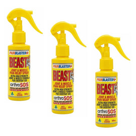 Pain Blaster Beast Joint & Muscle Pain Relief Spray 100mL Pack of 3