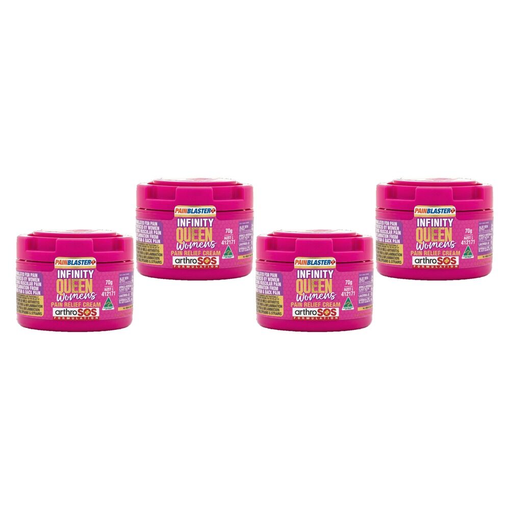 Pain Blaster Infinity Queen Women's Pain Relief Cream 70g Pack of 4