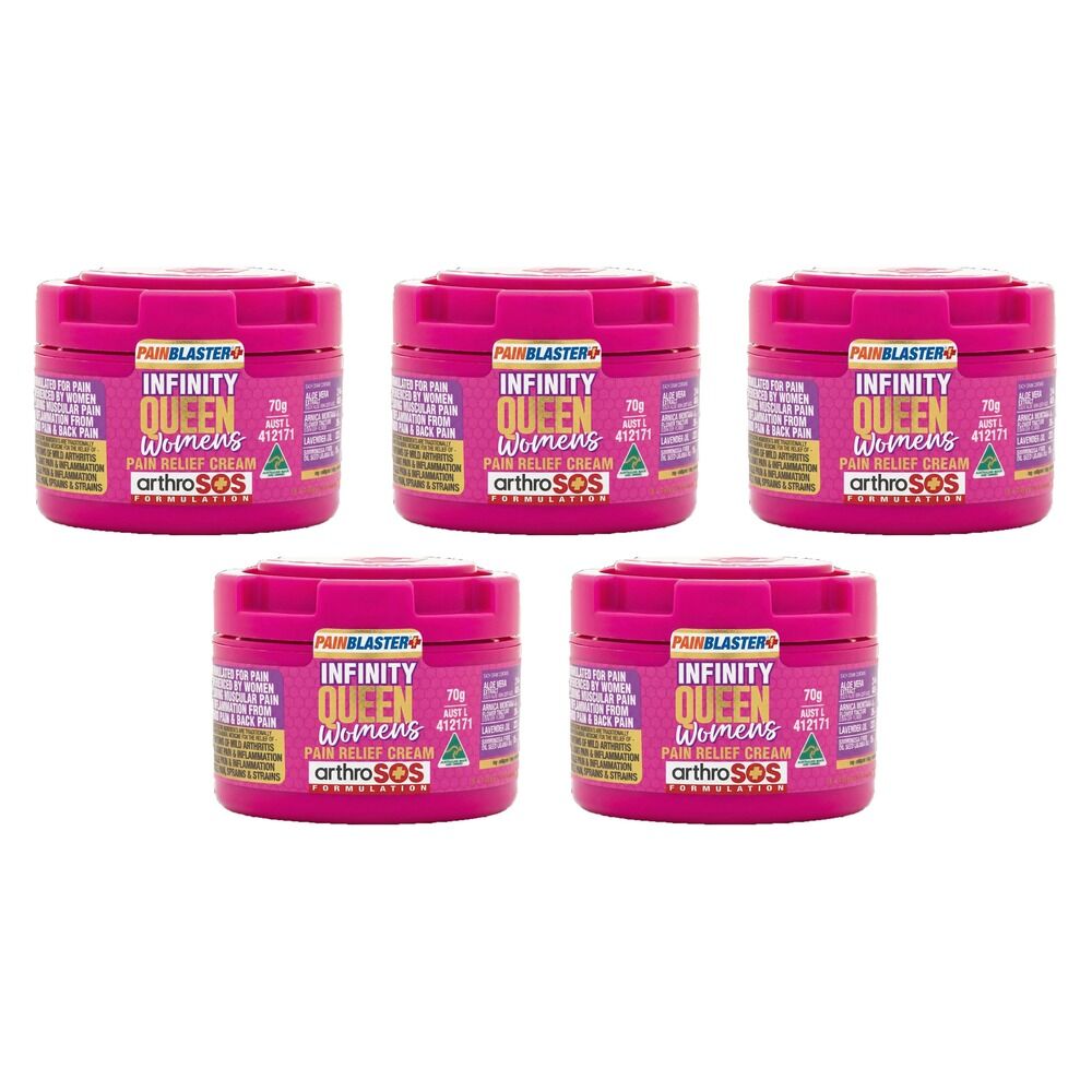 Pain Blaster Infinity Queen Women's Pain Relief Cream 70g Pack of 5