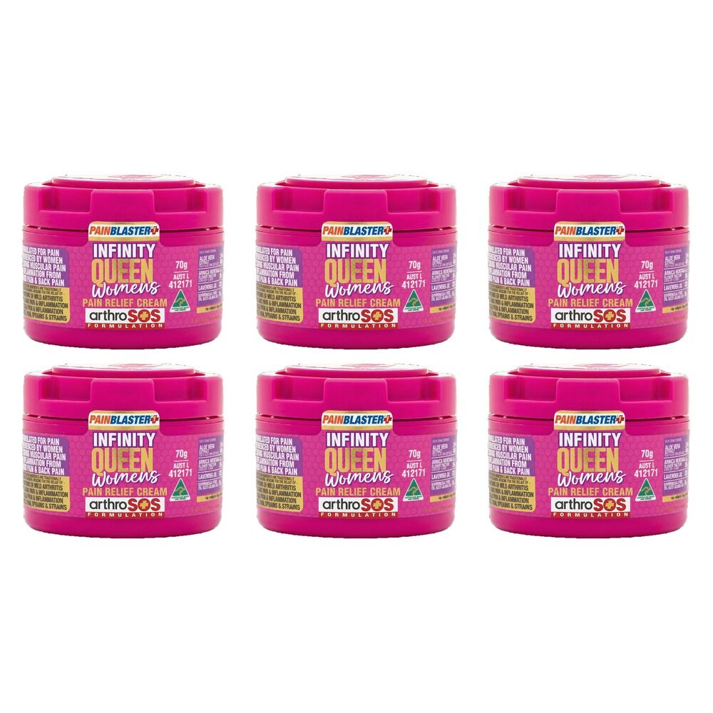 Pain Blaster Infinity Queen Women's Pain Relief Cream 70g Pack of 6