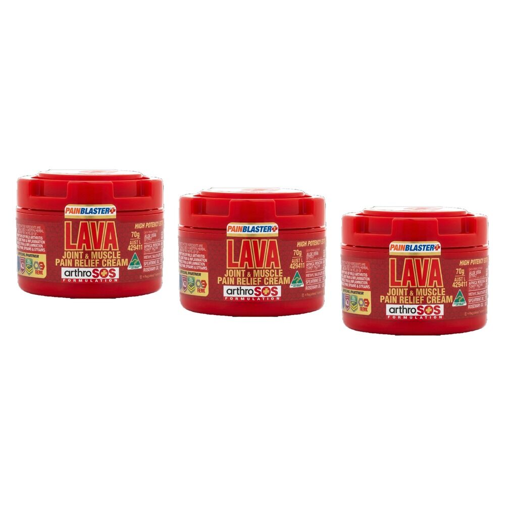 Pain Blaster Lava Joint & Muscle Pain Relief Cream 70g Pack of 3