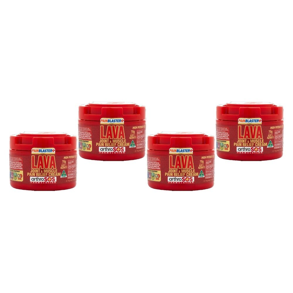 Pain Blaster Lava Joint & Muscle Pain Relief Cream 70g Pack of 4