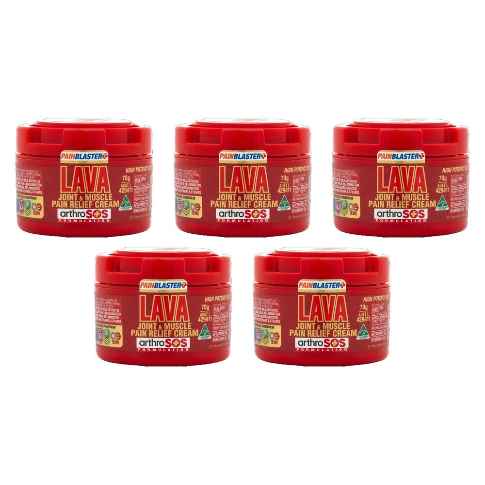 Pain Blaster Lava Joint & Muscle Pain Relief Cream 70g Pack of 5