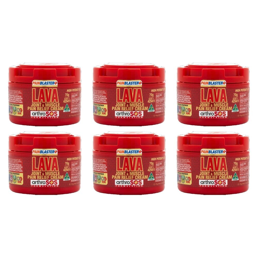 Pain Blaster Lava Joint & Muscle Pain Relief Cream 70g Pack of 6