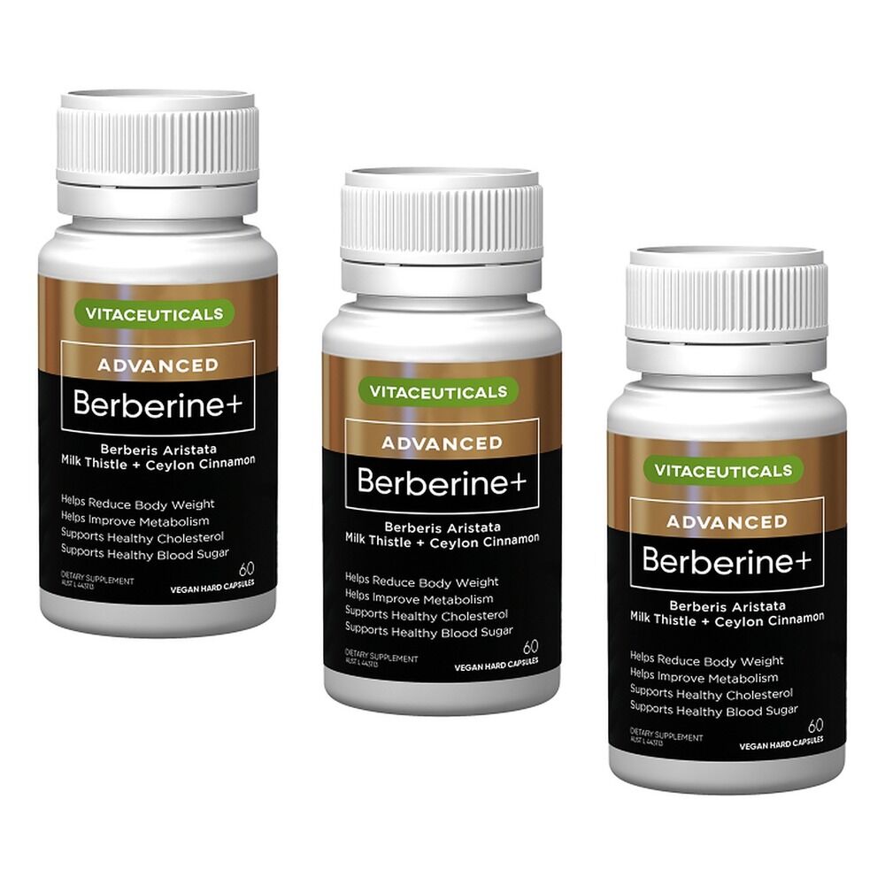 Vitaceuticals Advanced Berberine+ 60 Capsules Pack of 3