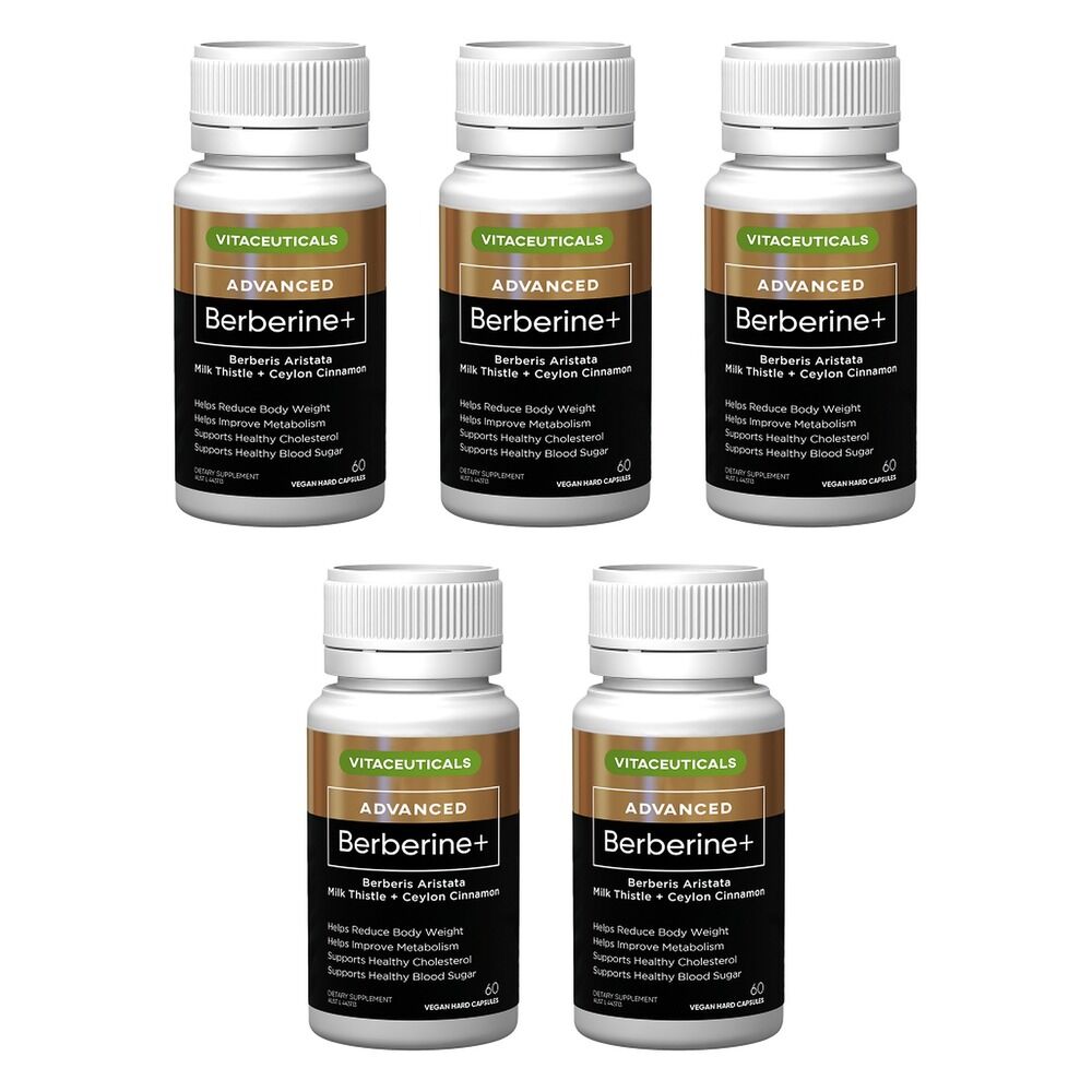 Vitaceuticals Advanced Berberine+ 60 Capsules Pack of 5