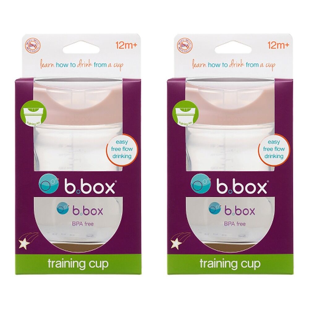 B.Box 240mL Training Rim Cup Blush Pack of 2