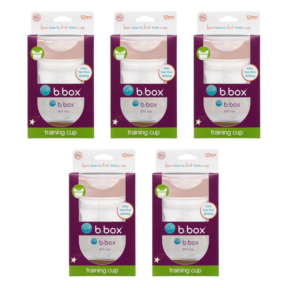 B.Box 240mL Training Rim Cup Blush Pack of 5