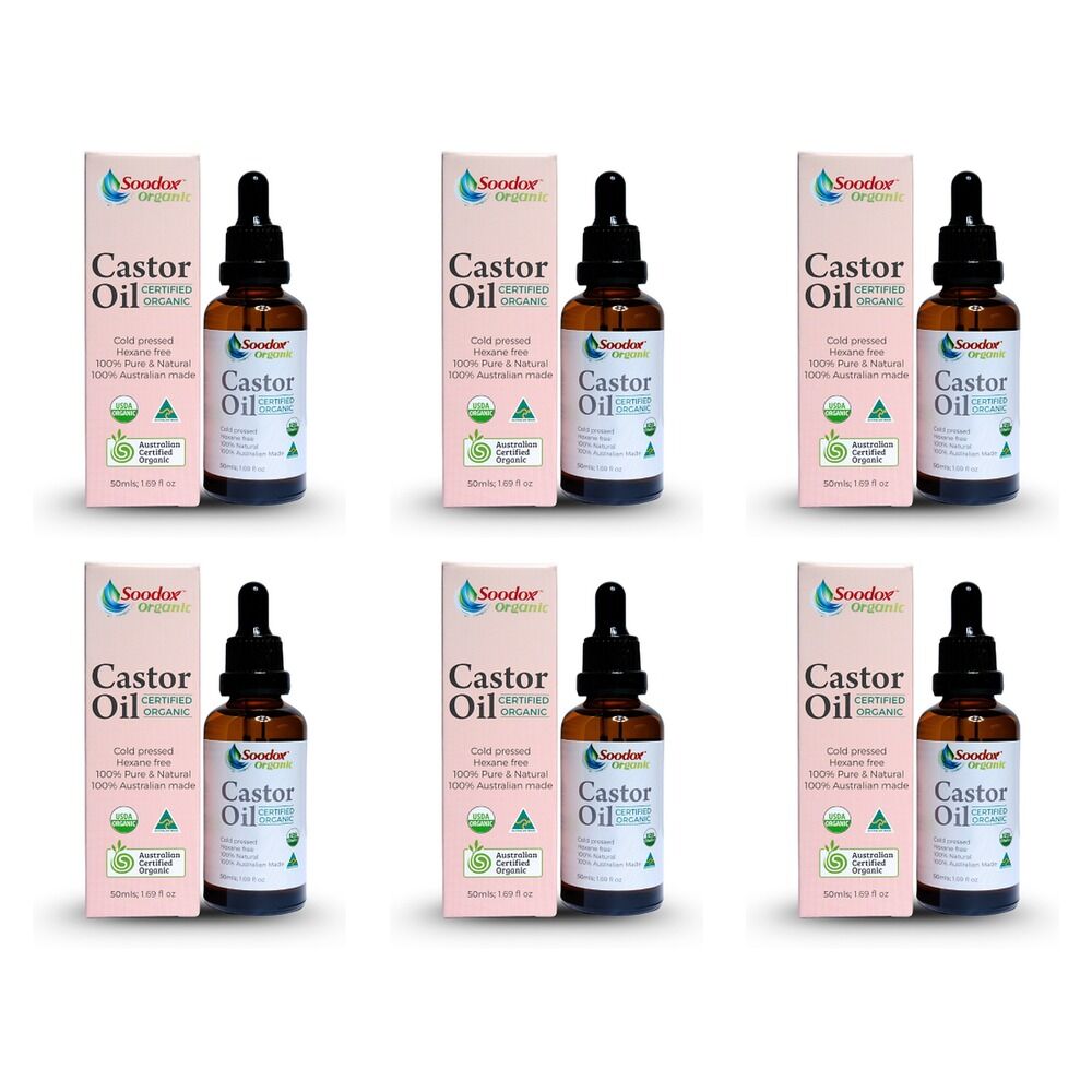 Soodox Organic Castor Oil 50mL Pack of 6