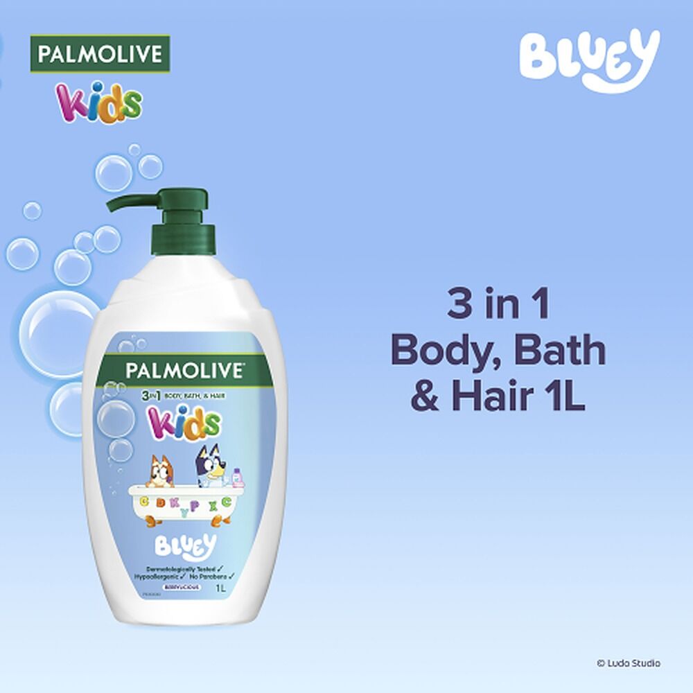 Palmolive Kids 3-in-1 Bluey Body, Bath & Hair Berrylicious 1L