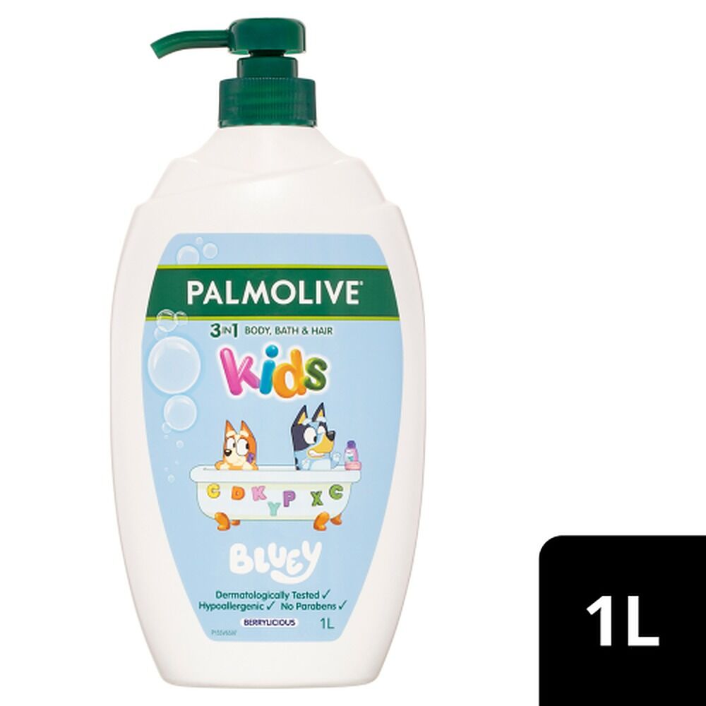 Palmolive Kids 3-in-1 Bluey Body, Bath & Hair Berrylicious 1L