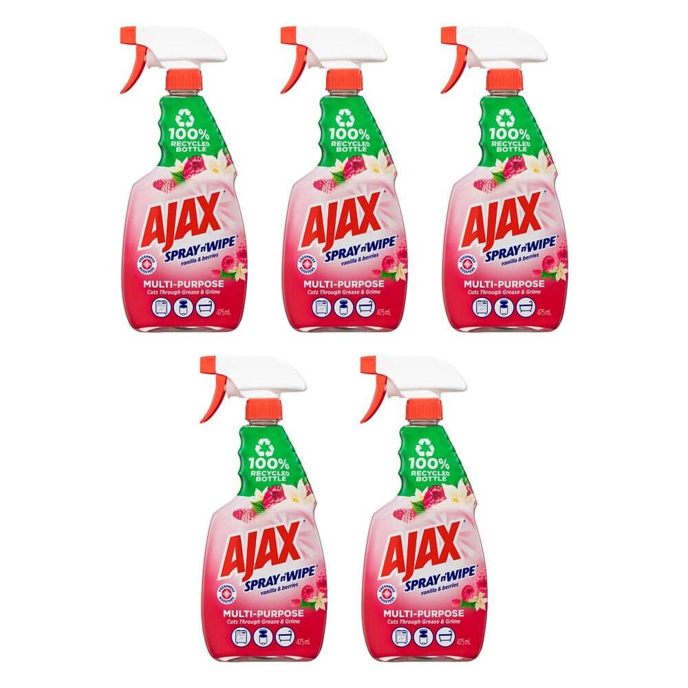 Ajax Spray n' Wipe Vanilla & Berries 475mL Pack of 5