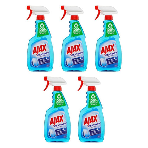 Ajax Spray n' Wipe Triple Action Glass Cleaner 500mL Pack of 5