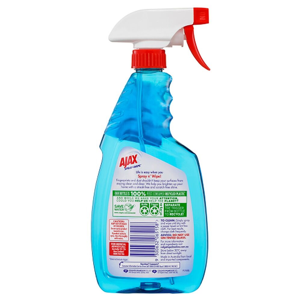 Ajax Spray n' Wipe Triple Action Glass Cleaner 500mL
