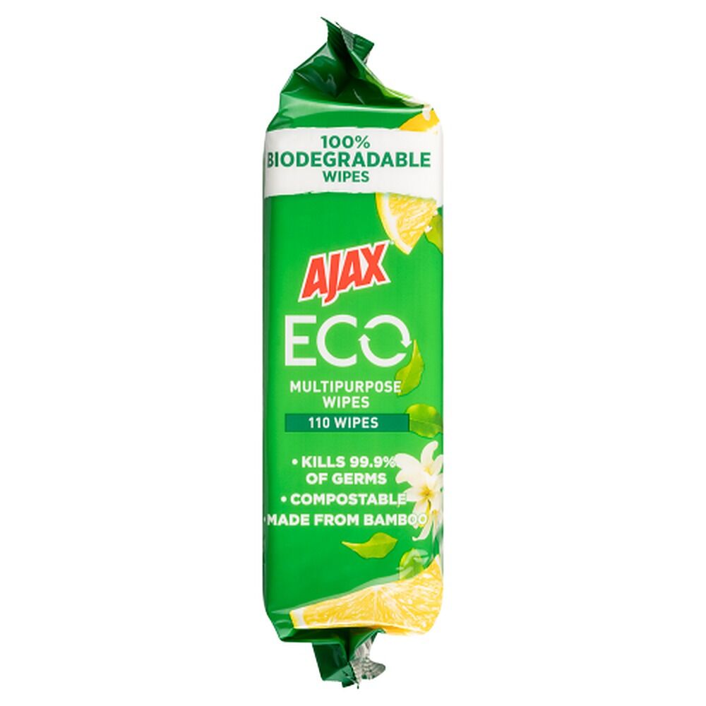 Ajax Antibacterial Wipes Lemon 110 Pack