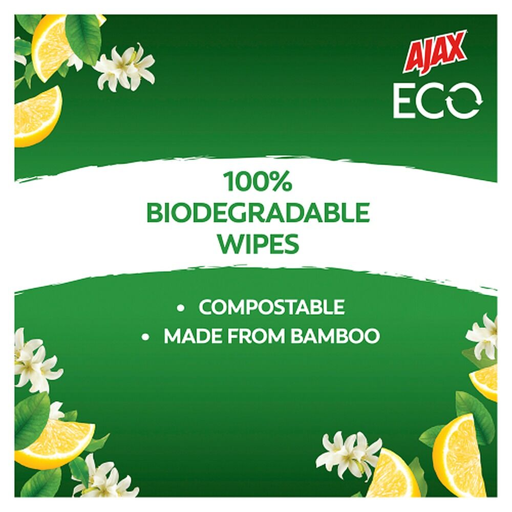 Ajax Antibacterial Wipes Lemon 110 Pack