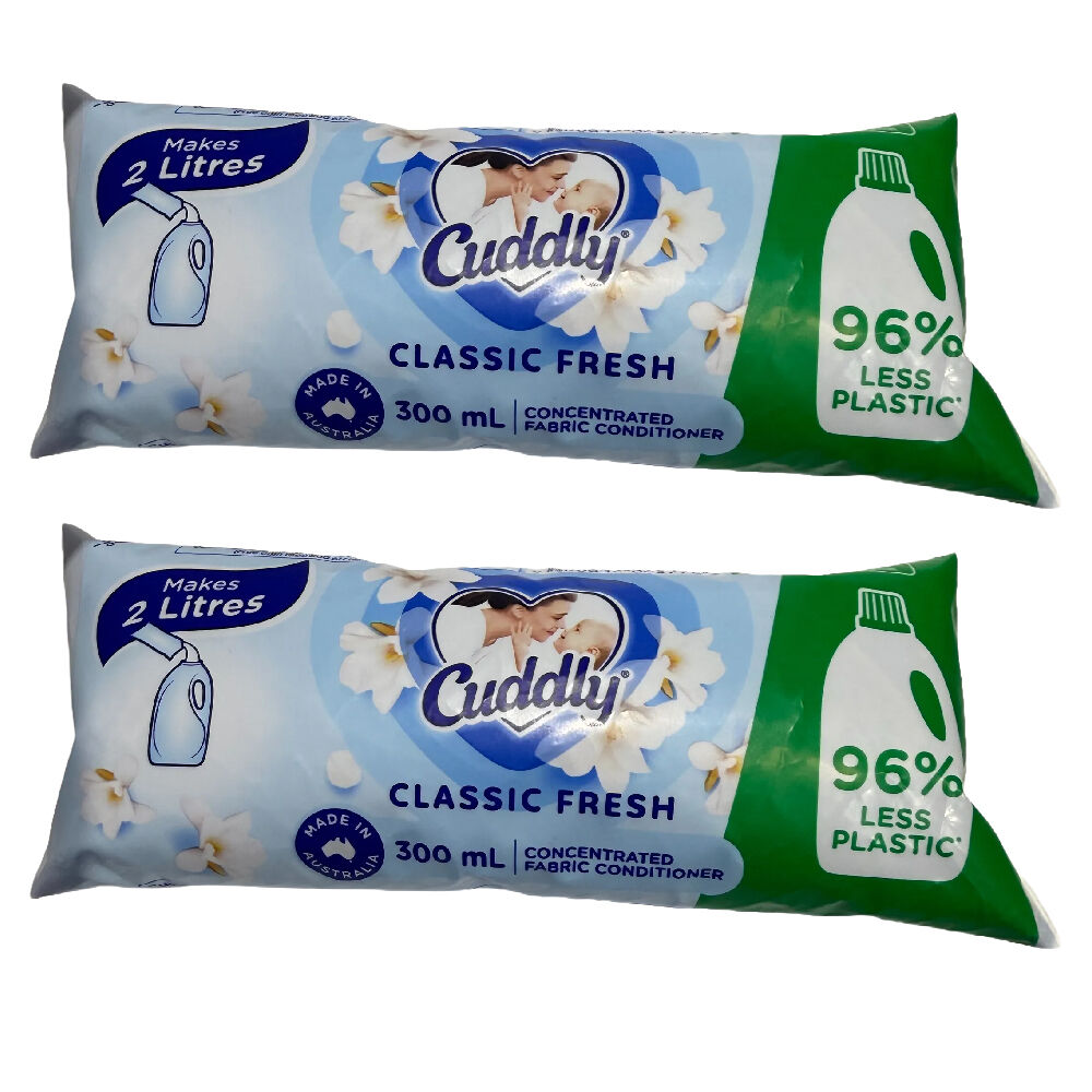 Cuddly Classic Fresh Fabric Conditioner Concentrate Refill 2 Pack 300ml