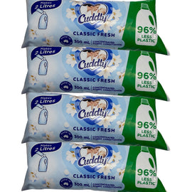 Cuddly Classic Fresh Fabric Conditioner Concentrate Refill 4 Pack 300ml