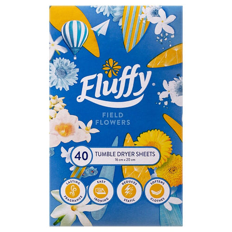 Fluffy Tumble Dryer Sheets Field Flowers 40 Pack