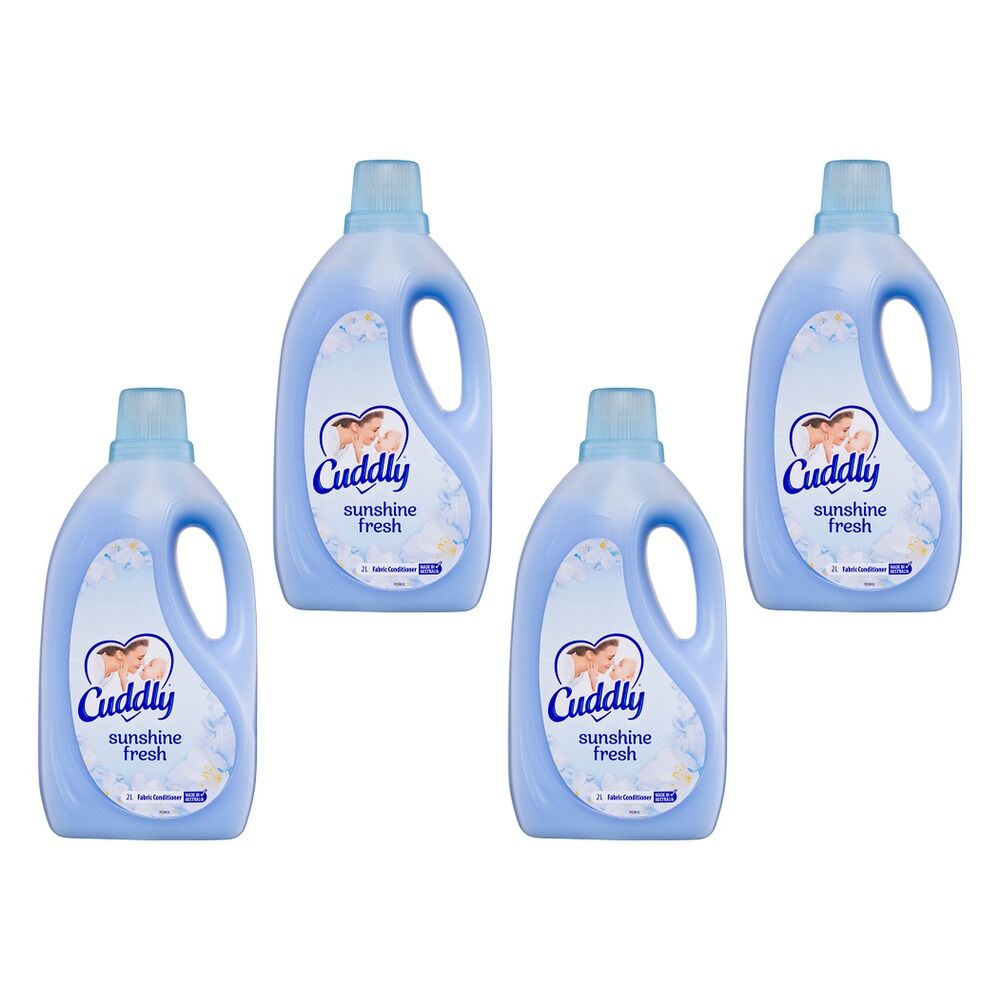Cuddly Sunshine Fresh Fabric Conditioner 2L Laundry Softener x 6 Bundle of 4