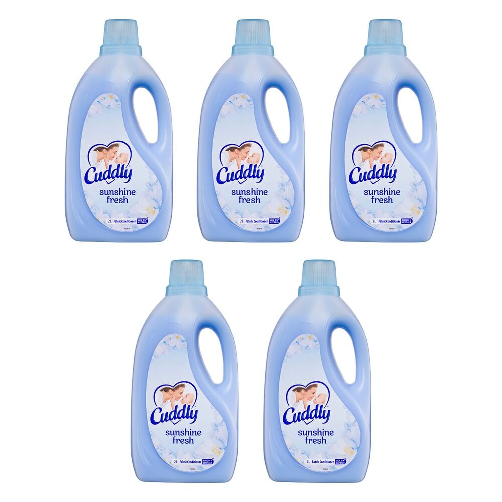 Cuddly Sunshine Fresh Fabric Conditioner 2L Laundry Softener x 6 Bundle of 5
