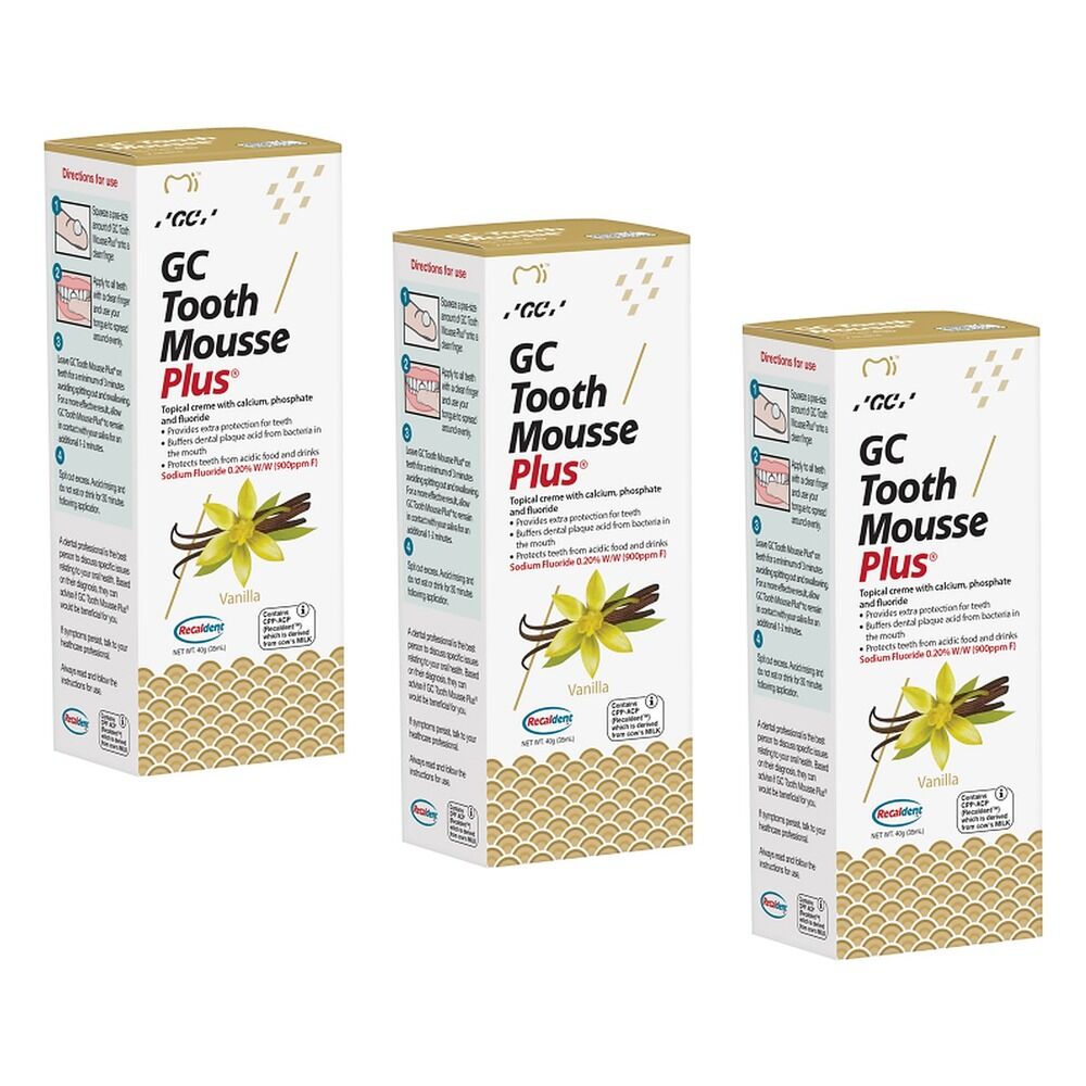 GC Tooth Mousse Plus Vanilla 40g Pack of 3