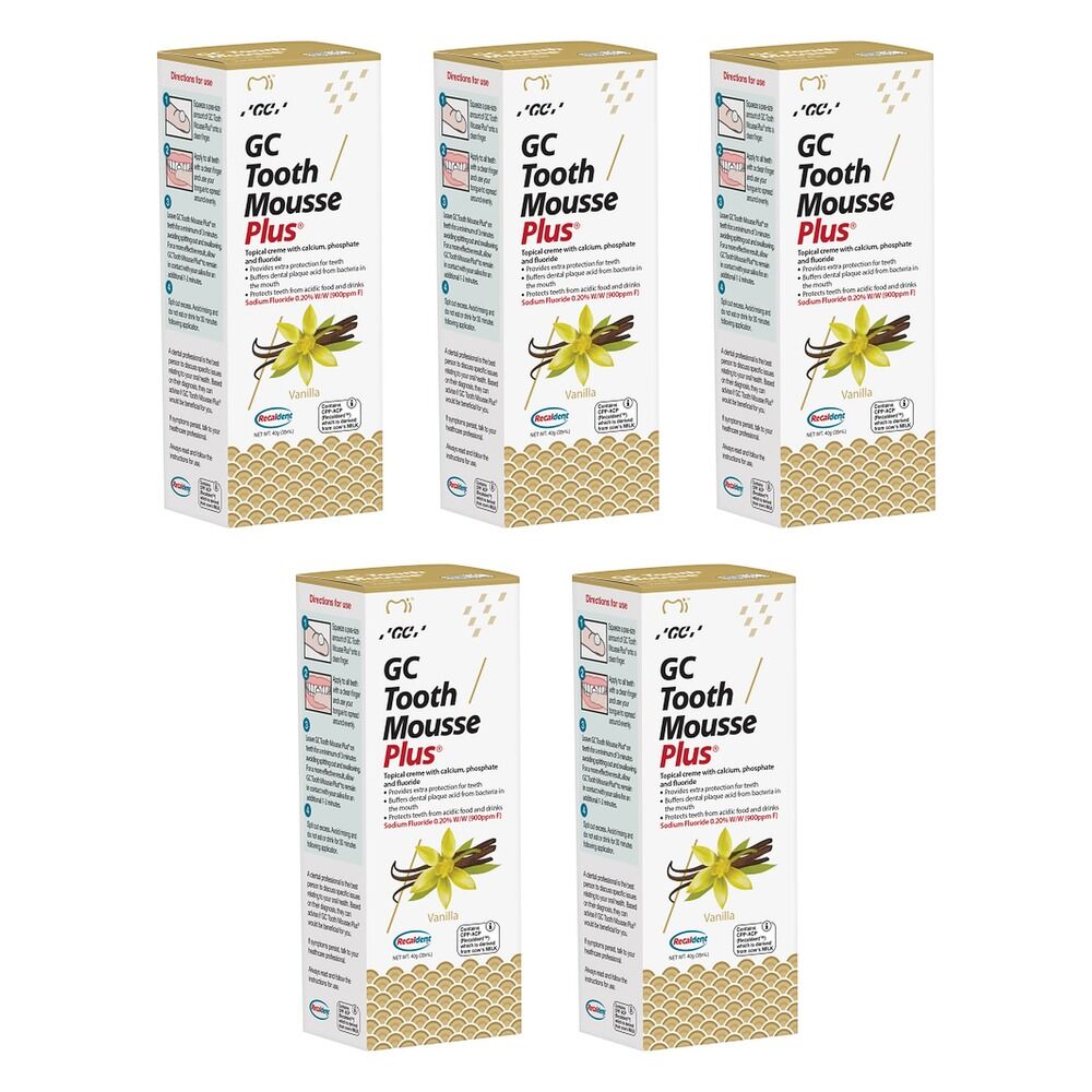 GC Tooth Mousse Plus Vanilla 40g Pack of 5